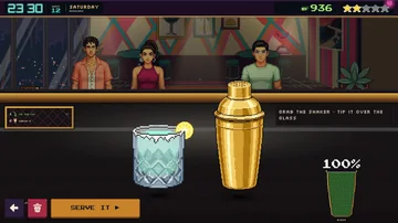 Serving from the shaker